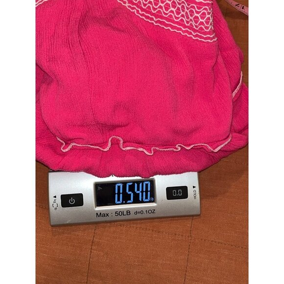Torrid Babydoll Crinkle Gauze Womens 1x Hot Pink  Boho Embroidered top - Picture 10 of 10